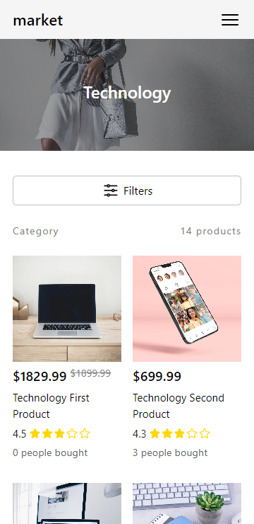 Mobile Category Page